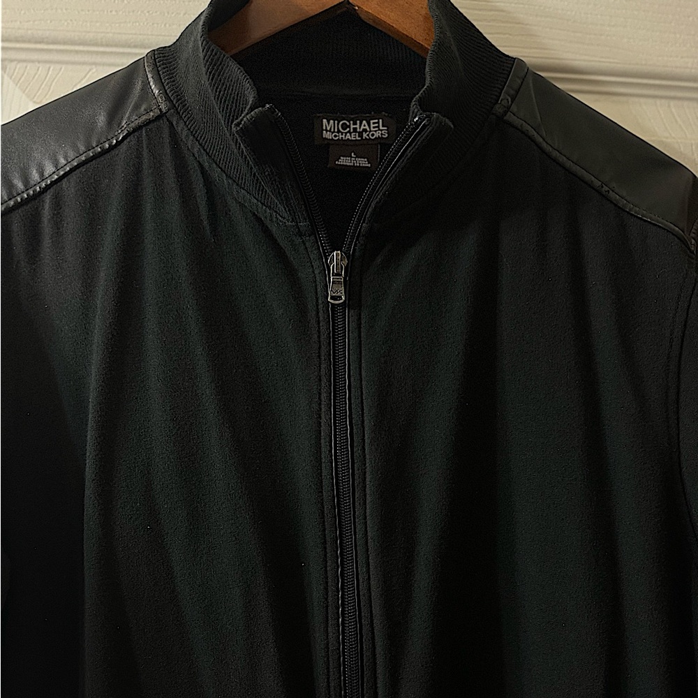 Michael Kors Zip Up Jacket Black. Size Large